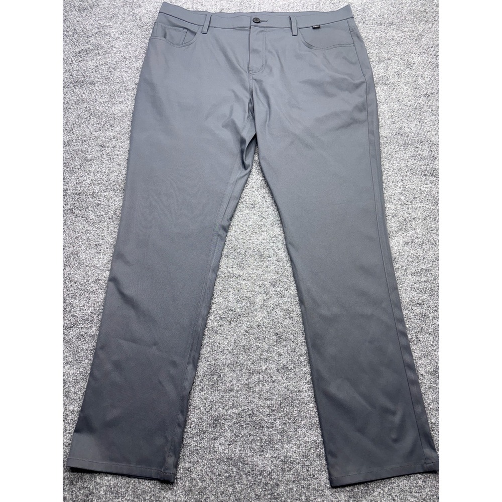 TravisMathew Mens 40x32 Dark Gray Open to Close Performance Stretch Golf Pants - Picture 2 of 7